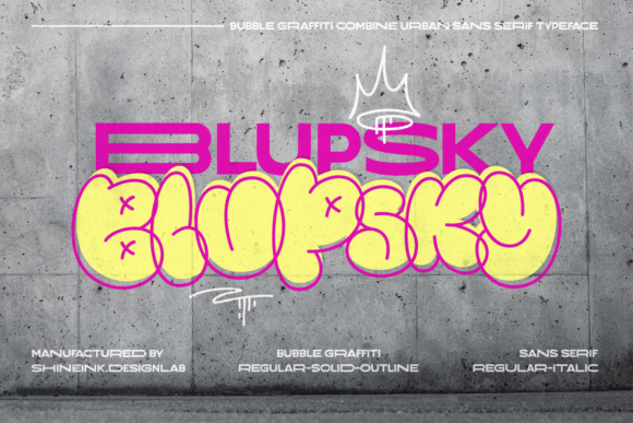 Blupsky: A Display Font That Makes Your Campaign Pop