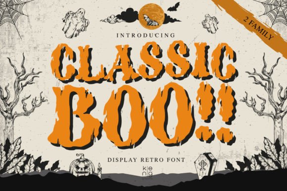 Classic Boo: A Retro Display Font for Content Creators