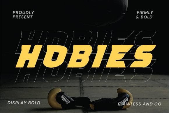 Hobies: A Bold Display Font for Digital Brand Impact