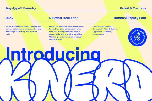 Knerd: A Chunky, Playful Display Font for Real Branding Work
