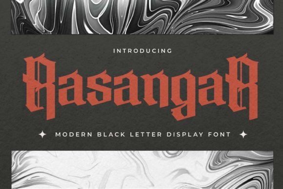 Rasangar: A Bold Blackletter Display Font That Commands Attention