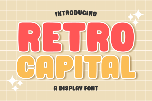 Retro Capital: A Bold Display Font for Handmade Brands