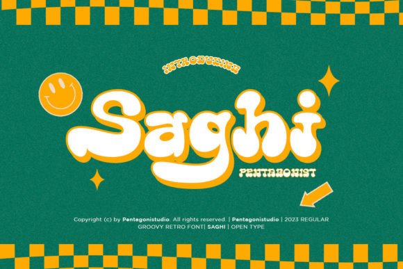 Saghi: A Retro Display Font for Editorial Charm